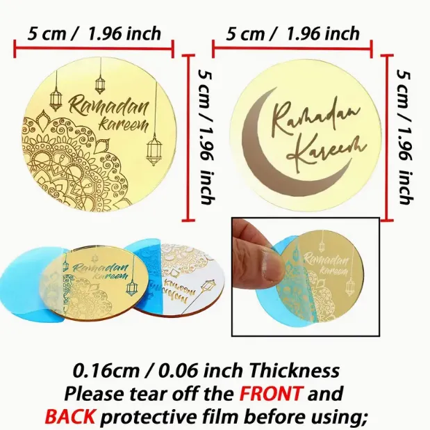 12pcs Ramadan Kareem Golden Mirror Acrylic Cut for Resin Art RESIN ART HUB Necklaces 12pcs Ramadan Kareem Golden Mirror Acrylic Cut for Resin Art RESIN ART HUB Necklaces