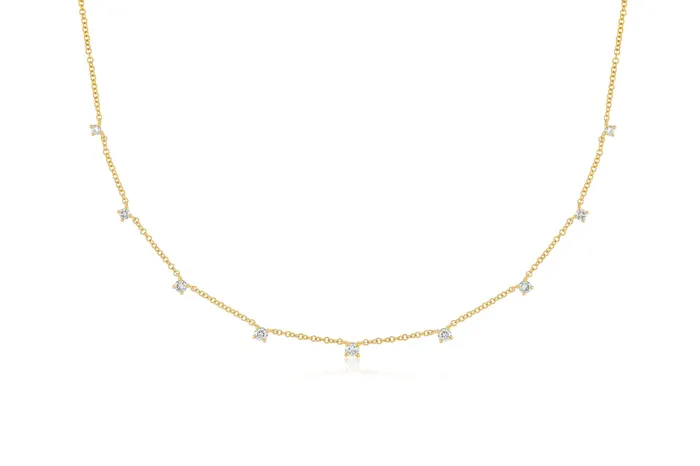 9 Prong Set Diamond Necklace ef collection Necklaces