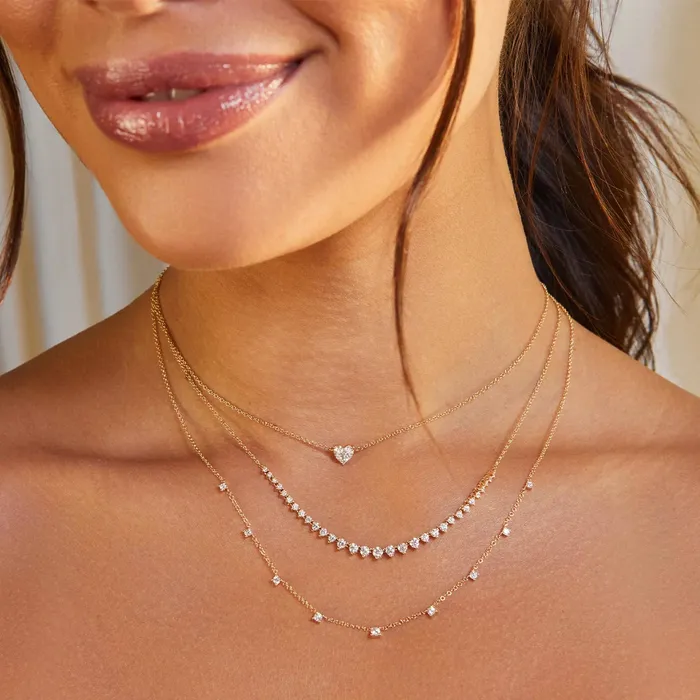 9 Prong Set Diamond Necklace ef collection Necklaces