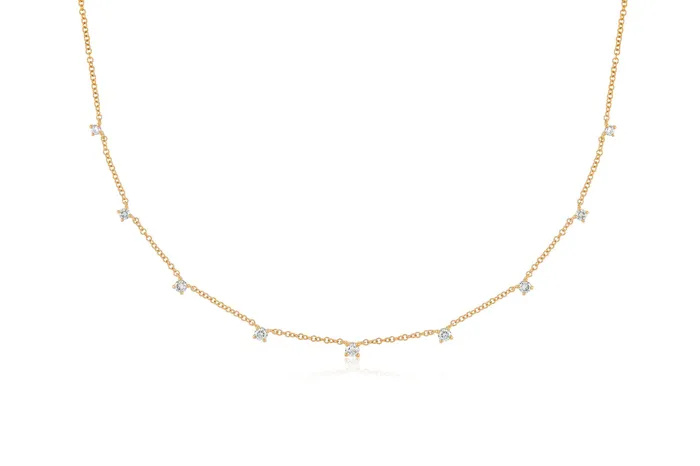 9 Prong Set Diamond Necklace ef collection Necklaces