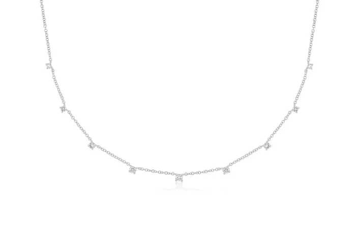 9 Prong Set Diamond Necklace ef collection Necklaces