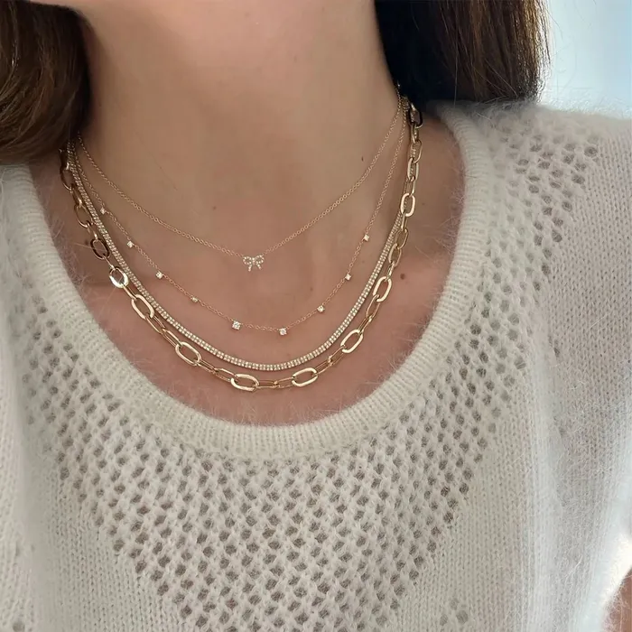 9 Prong Set Diamond Necklace ef collection Necklaces