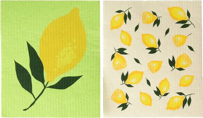 Abbott Earrings Lemon Dishcloths Set2