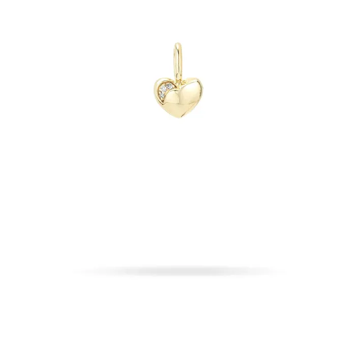Adina Reyter Charm Necklaces Diamond Puffy Heart Mini Bead Charm