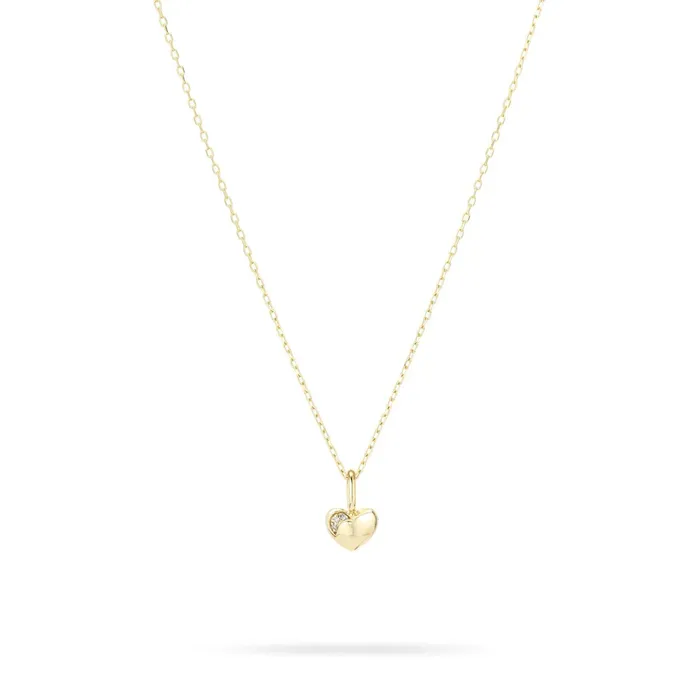 Adina Reyter Charm Necklaces Diamond Puffy Heart Mini Bead Charm