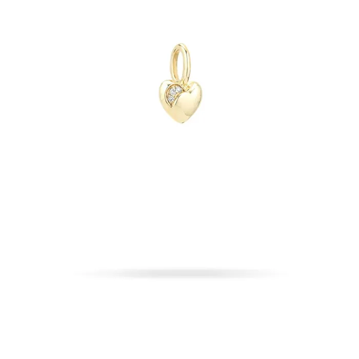 Adina Reyter Charm Necklaces Diamond Puffy Heart Mini Bead Charm