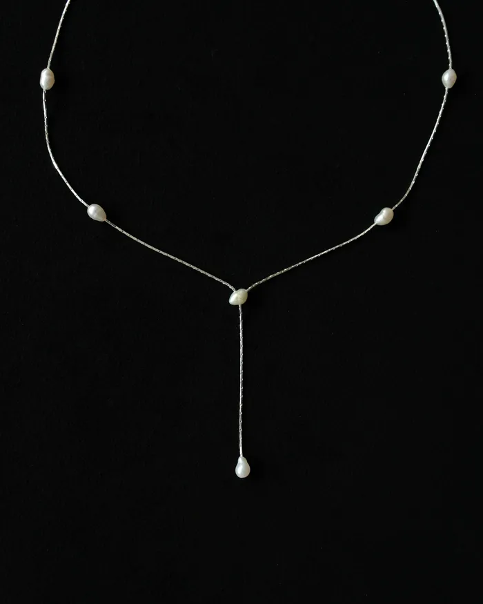 Agla Tiny Keshi Pearl Droplet Necklace MYJN Necklaces