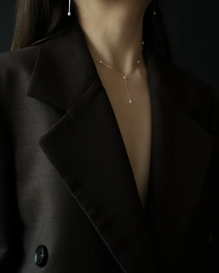 Agla Tiny Keshi Pearl Droplet Necklace MYJN Necklaces