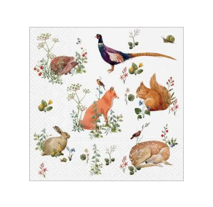 Attitudes Import Rings Forest Animals Napkins