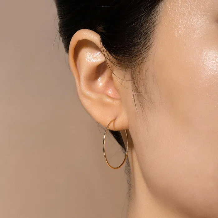 AURELIE GI Earrings Alex Medium Endless Single Hoop Earring
