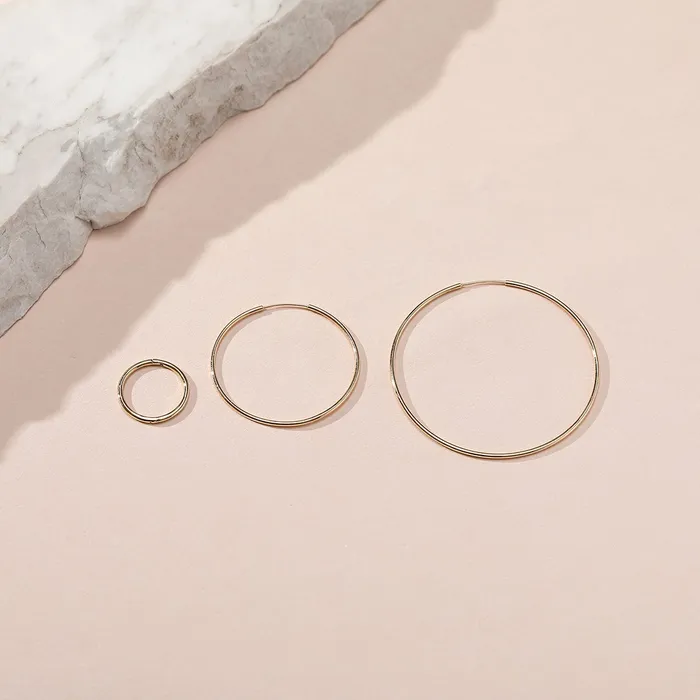 AURELIE GI Earrings Alex Medium Endless Single Hoop Earring