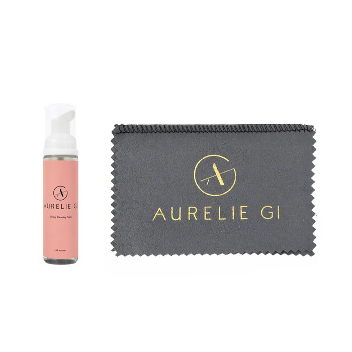 AURELIE GI EcoFriendly Jewelry Cleaning Foam and Polishing Cloth Kit Necklaces AURELIE GI EcoFriendly Jewelry Cleaning Foam and Polishing Cloth Kit Necklaces