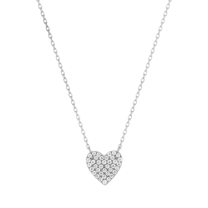 AURELIE GI ELSIE Diamond Pave Heart Necklace Necklaces
