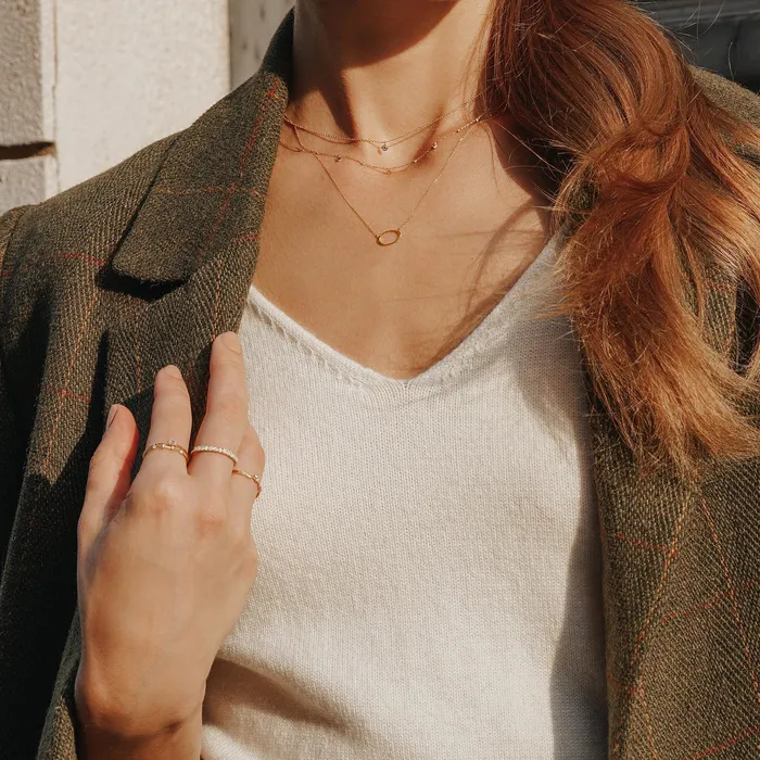 AURELIE GI Necklaces IRENE Open Oval Necklace