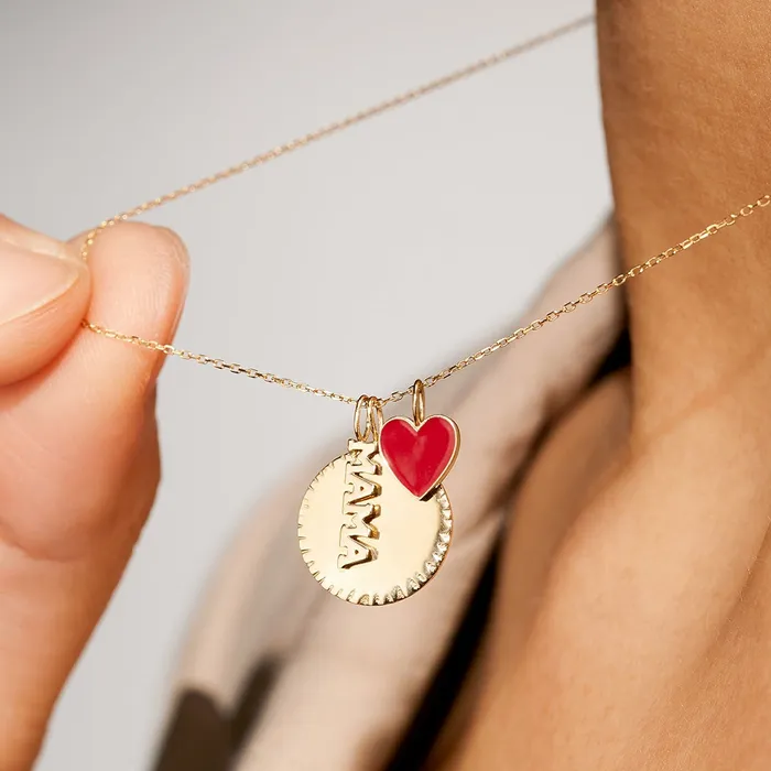 AURELIE GI Necklaces MAMA Tiny Script Mama Pendant