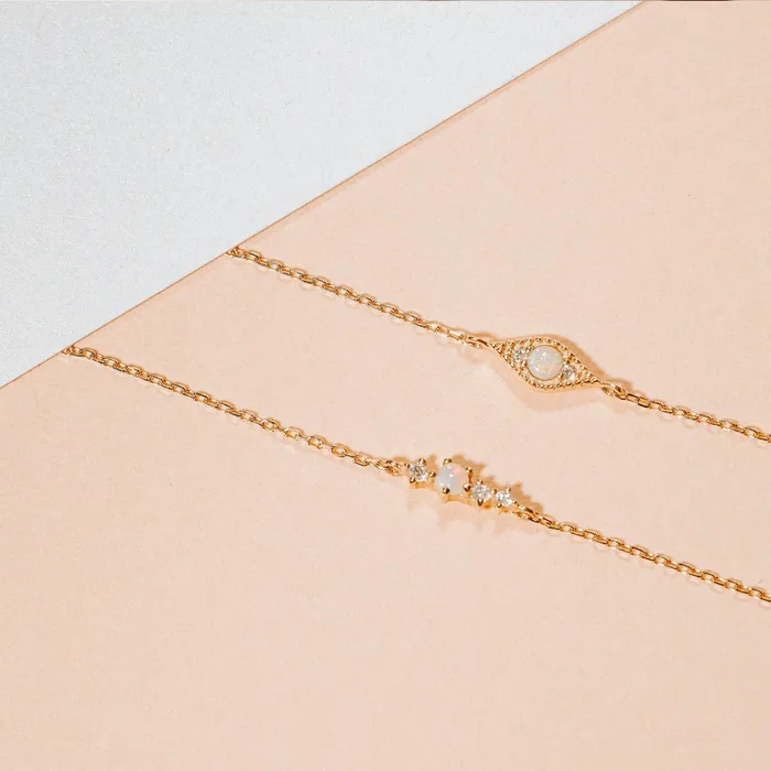 AURELIE GI VENUS Opal and Diamond Necklace Necklaces