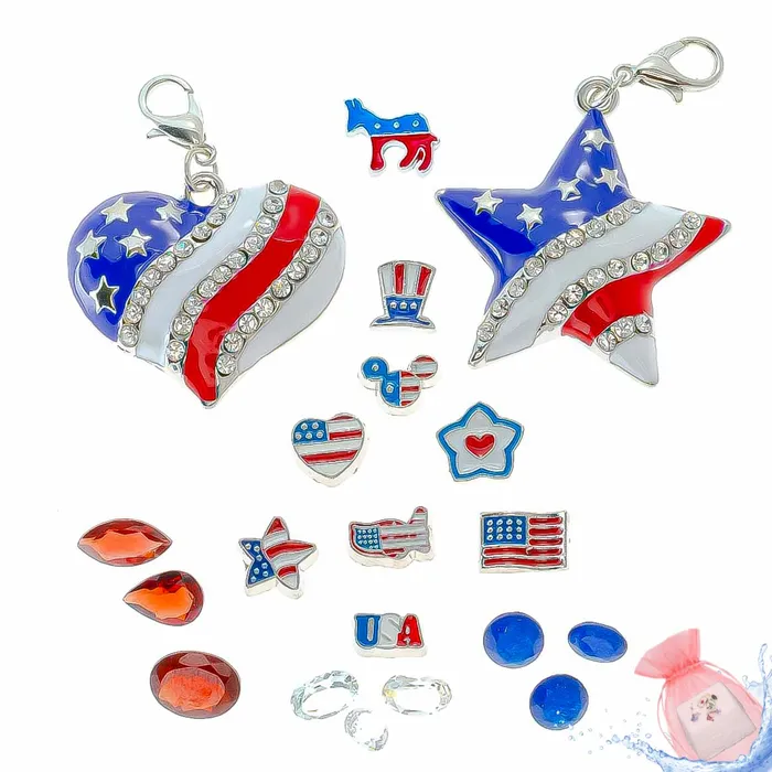BATH0004DEMOCRAT Charm Necklaces Charm Drop Democrat