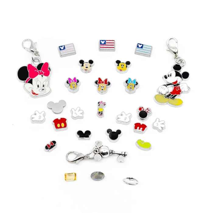BATH0004MICK Earrings Charm Drop Mickey and Minnie Mouse
