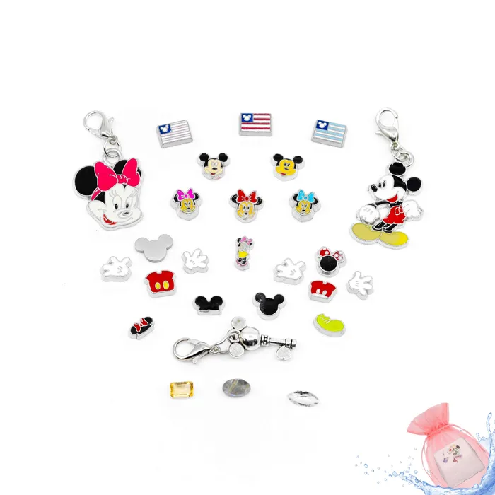 BATH0004MICK Earrings Charm Drop Mickey and Minnie Mouse