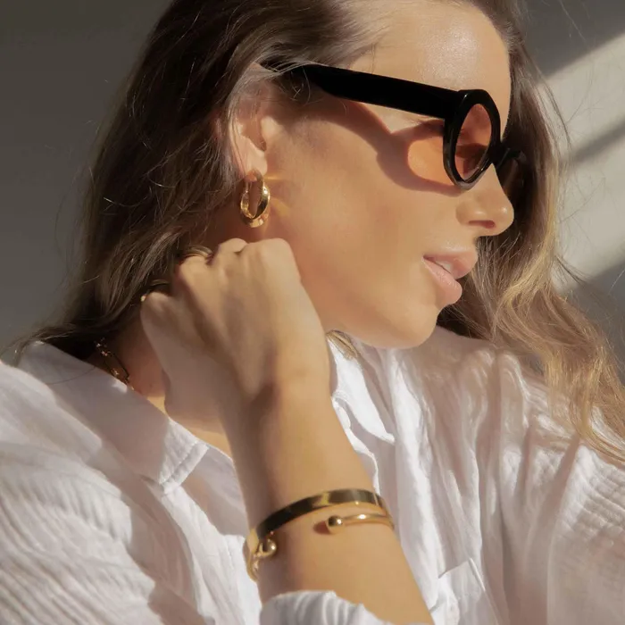 Biella Vintage Mema Sunglasses Rose Earrings