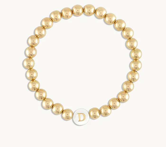 Bracelets Alexa Leigh CUSTOM PEARL INITIAL BALL BRACELET