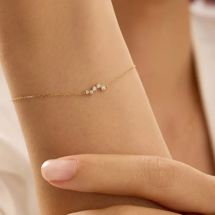 Bracelets KATRINA Natural Diamond Wave Bracelet AURELIE GI