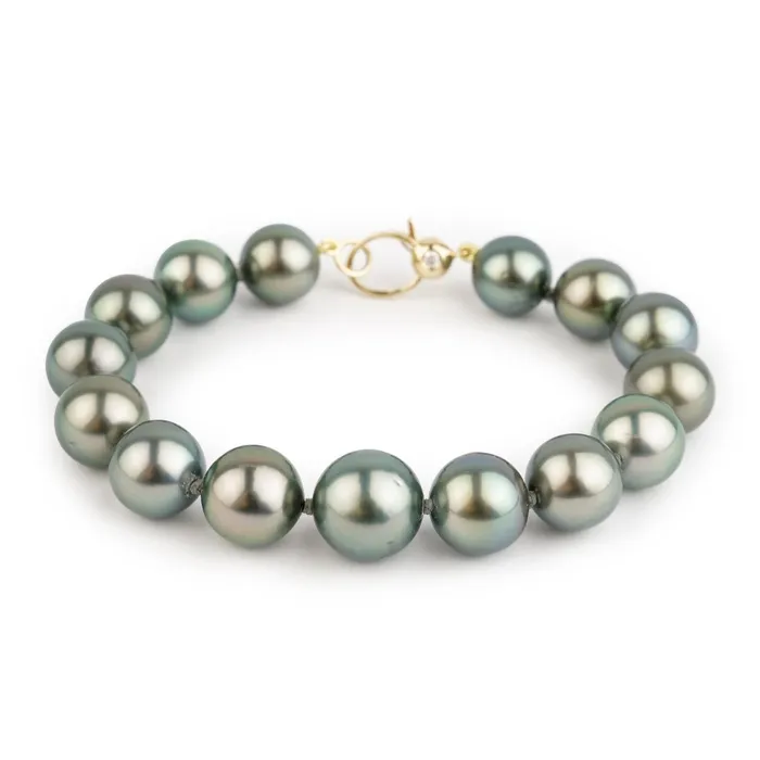 Bracelets Light Silvery Peacock Green 911mm Tahitian Pearl Bracelet Kamoka Pearl Bracelets Light Silvery Peacock Green 911mm Tahitian Pearl Bracelet Kamoka Pearl