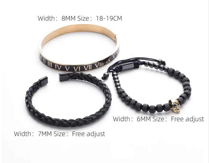 Bracelets The Signature Collection Co Skull Roman Numeral Bracelet