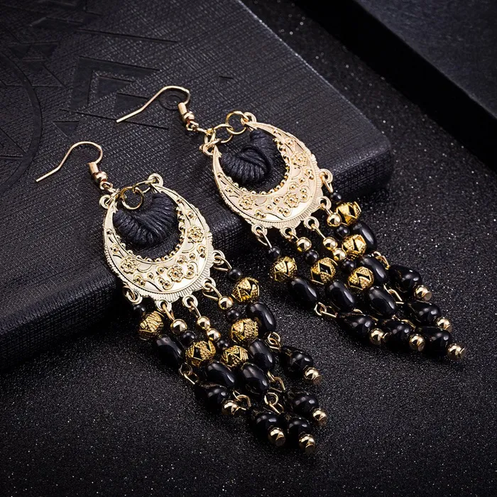 Bracelets Yellow Chimes Yellow Chimes Dangling Earrings for Women Girls Black
