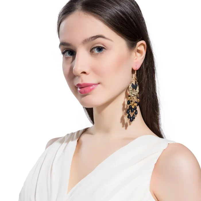 Bracelets Yellow Chimes Yellow Chimes Dangling Earrings for Women Girls Black