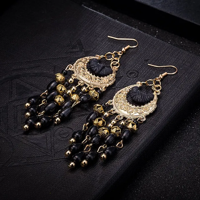 Bracelets Yellow Chimes Yellow Chimes Dangling Earrings for Women Girls Black