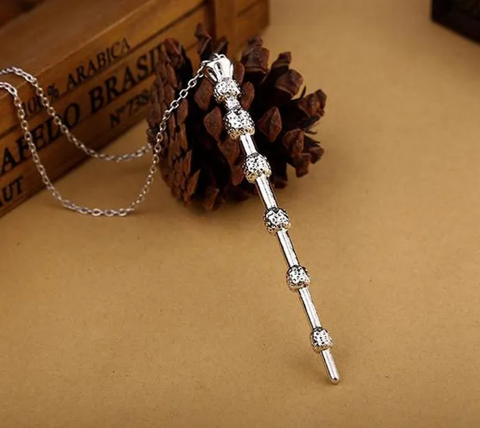 Bracelets Yellow Chimes YELLOW CHIMES Famous Harry Potter Magic Wand Long Pendant Necklace for Boys Girls