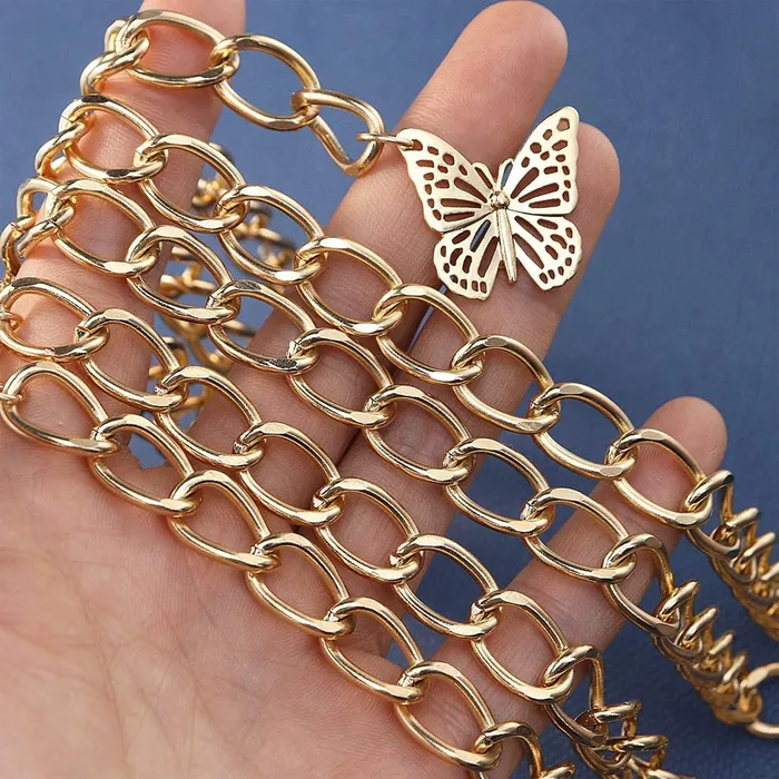 Bracelets Yellow Chimes Yellow Chimes Waist Chain For Women Gold Plated Multilayer Waist Chain For Women and Girls