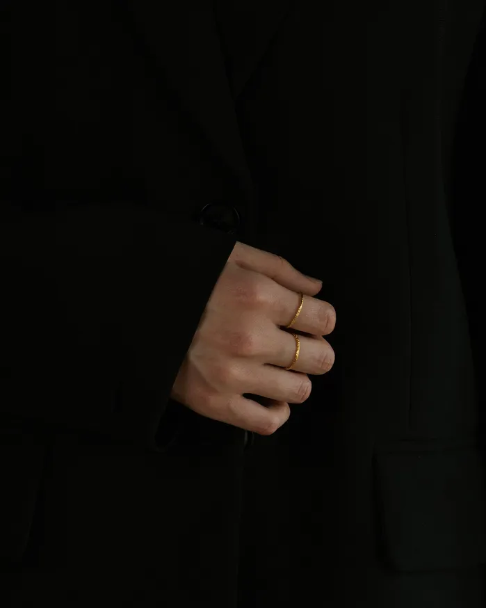 Bria Thin Hammered Band Ring MYJN Rings