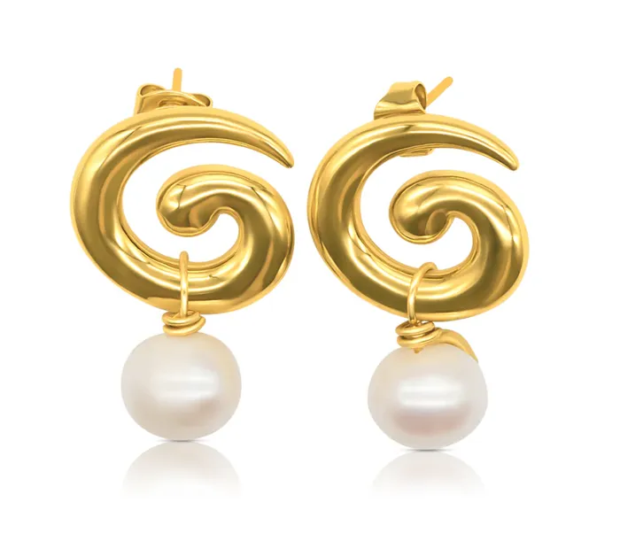 briwok Earrings Baby Brando Earrings Gold
