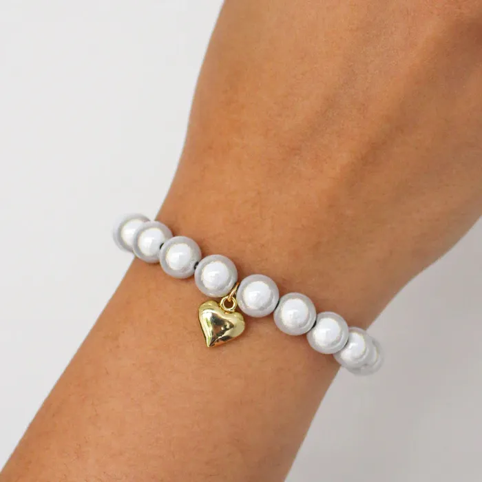 Candlewick Gift Shop Bracelets Stretch Bracelet Silver Heart Charm