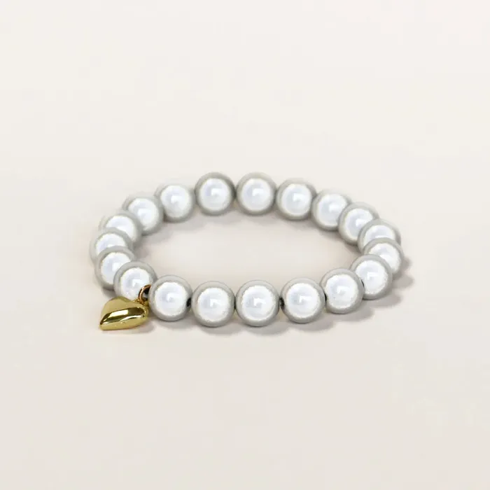 Candlewick Gift Shop Bracelets Stretch Bracelet Silver Heart Charm