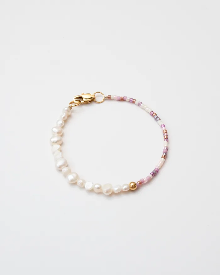 Ceae Lavender Beaded Pearl Bracelet CUN Bracelets