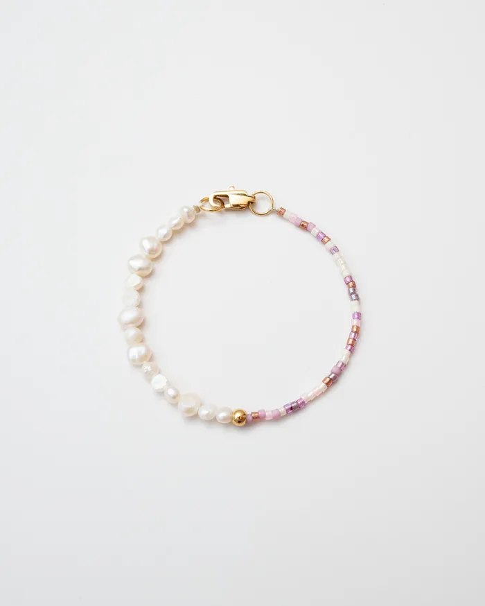 Ceae Lavender Beaded Pearl Bracelet CUN Bracelets