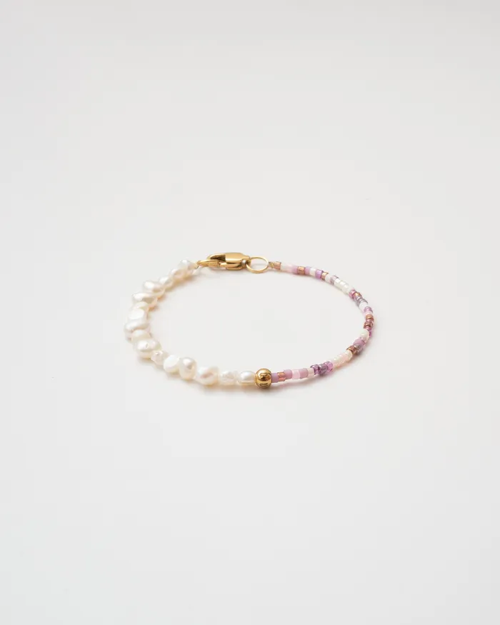 Ceae Lavender Beaded Pearl Bracelet CUN Bracelets