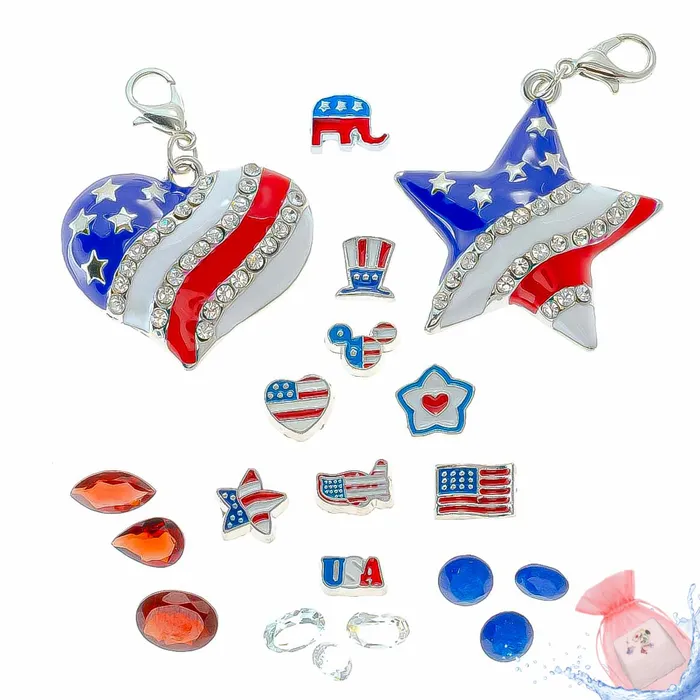 Charm Drop Republican BATH0004REPUBLICAN Charm Necklaces