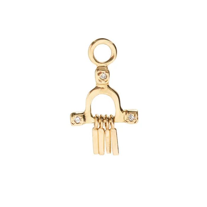 Charm Necklaces Scosha Gold and Diamond Temple Charm