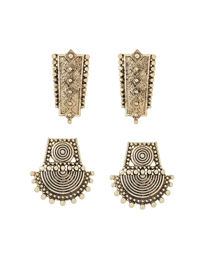 Combo 2 Pairs Golden Drop Earrings Elegant Versatile Pushback Closure Gold Yellow Chimes Earrings Combo 2 Pairs Golden Drop Earrings Elegant Versatile Pushback Closure Gold Yellow Chimes Earrings
