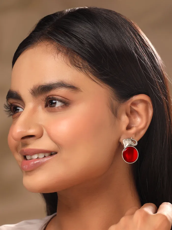 Combo of 3 Pairs Silver Oxidised Earrings for Women GiftReady 32cm Multi Yellow Chimes Earrings