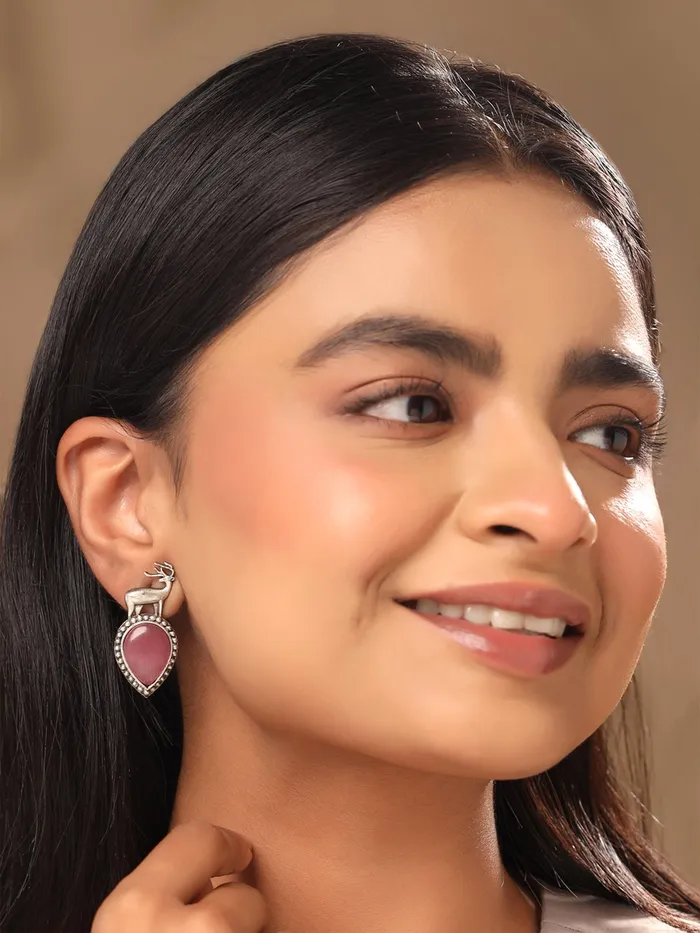 Combo of 3 Pairs Silver Oxidised Earrings for Women GiftReady 32cm Multi Yellow Chimes Earrings