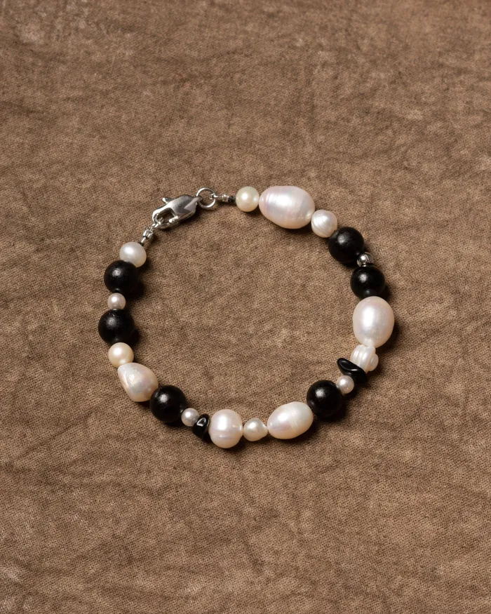 CUN Bracelets Nera Grand Ebony Pearl Beaded Bracelet