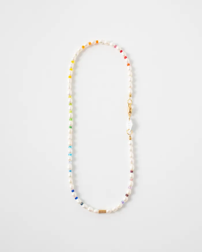 CUN Necklaces Fierte Multicolor Seed Bead Pearl Necklace