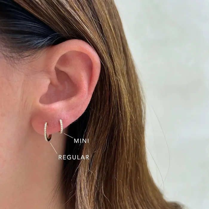 Diamond Mini Huggie ef collection Earrings
