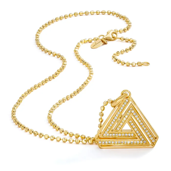 Earrings Aaron Basha Small Abracadabra Triangle Series 4