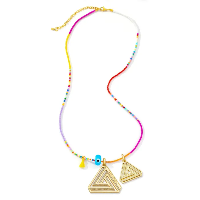 Earrings Aaron Basha Small Abracadabra Triangle Series 4